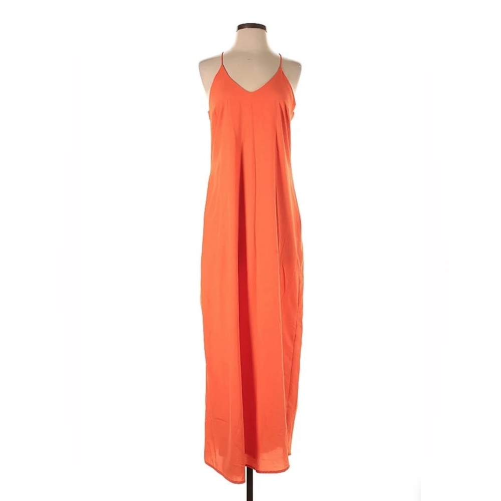 Old Navy Orange Maxi Dress Size L